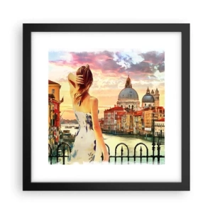 Poster în ramă neagră - Când vine vorba de aventură, doar în... - 30x30 cm