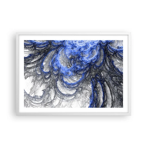 Poster în ramă albă - Nașterea unui val - 70x50 cm