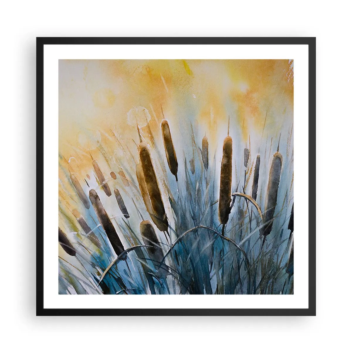 Poster în ramă neagră - Răcoarea apei, căldura soarelui - 60x60 cm