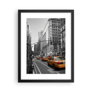 Poster în ramă neagră - Soarele marelui oraș - 30x40 cm