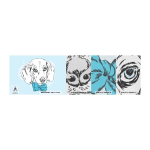 Mostră tapet Premium Canvas - Eleganța câinelui - Abstracția, Câine, Pentru copii - 100x30 cm