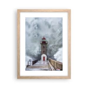 Poster în ramă de stejar deschis - Zgomotul apelor, sunetul vântului - 30x40 cm