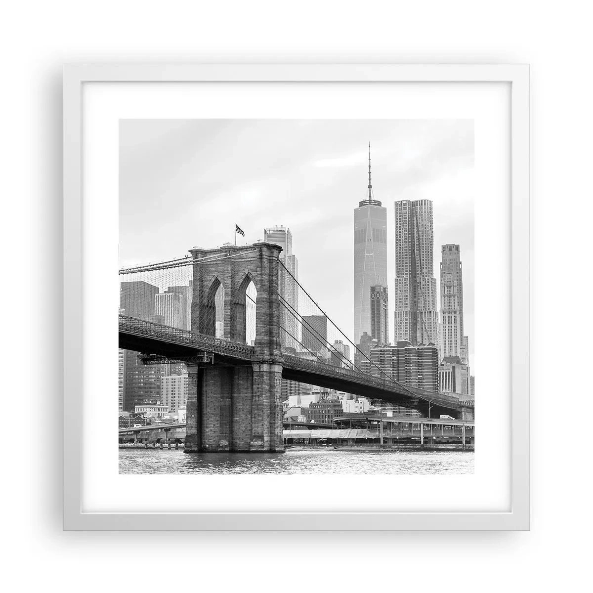Poster în ramă albă - New York vibes - 40x40 cm