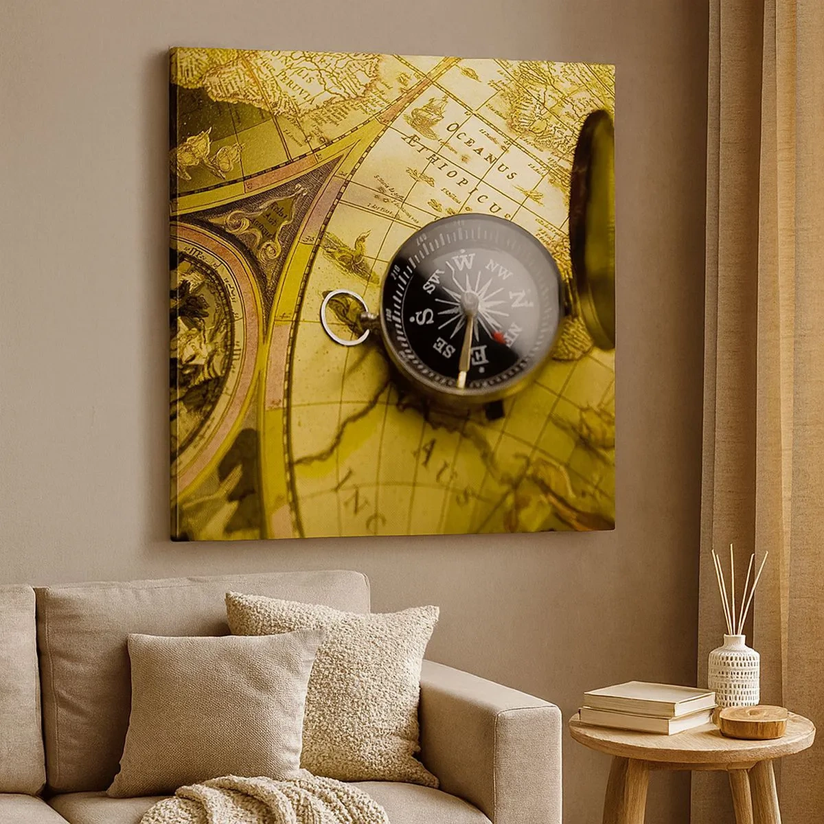 Tablou pe pânză - Sau poate până la capătul lumii? - 30x30 cm