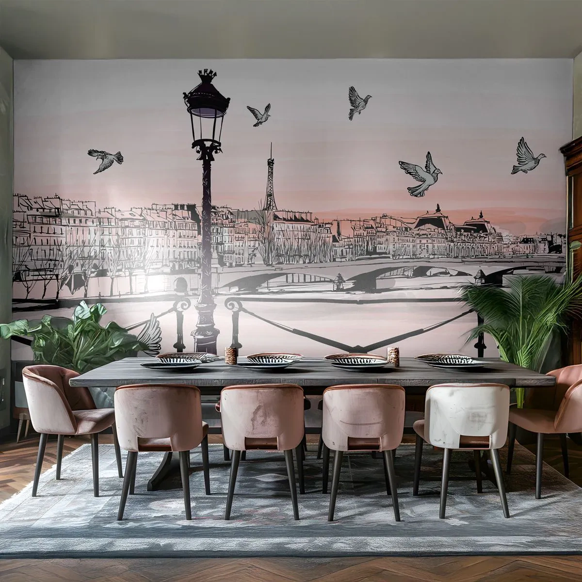 Tapet Standard Eco - Deasupra acoperișurilor Parisului - Arhitectură, Oraș, Paris - 200x140 cm