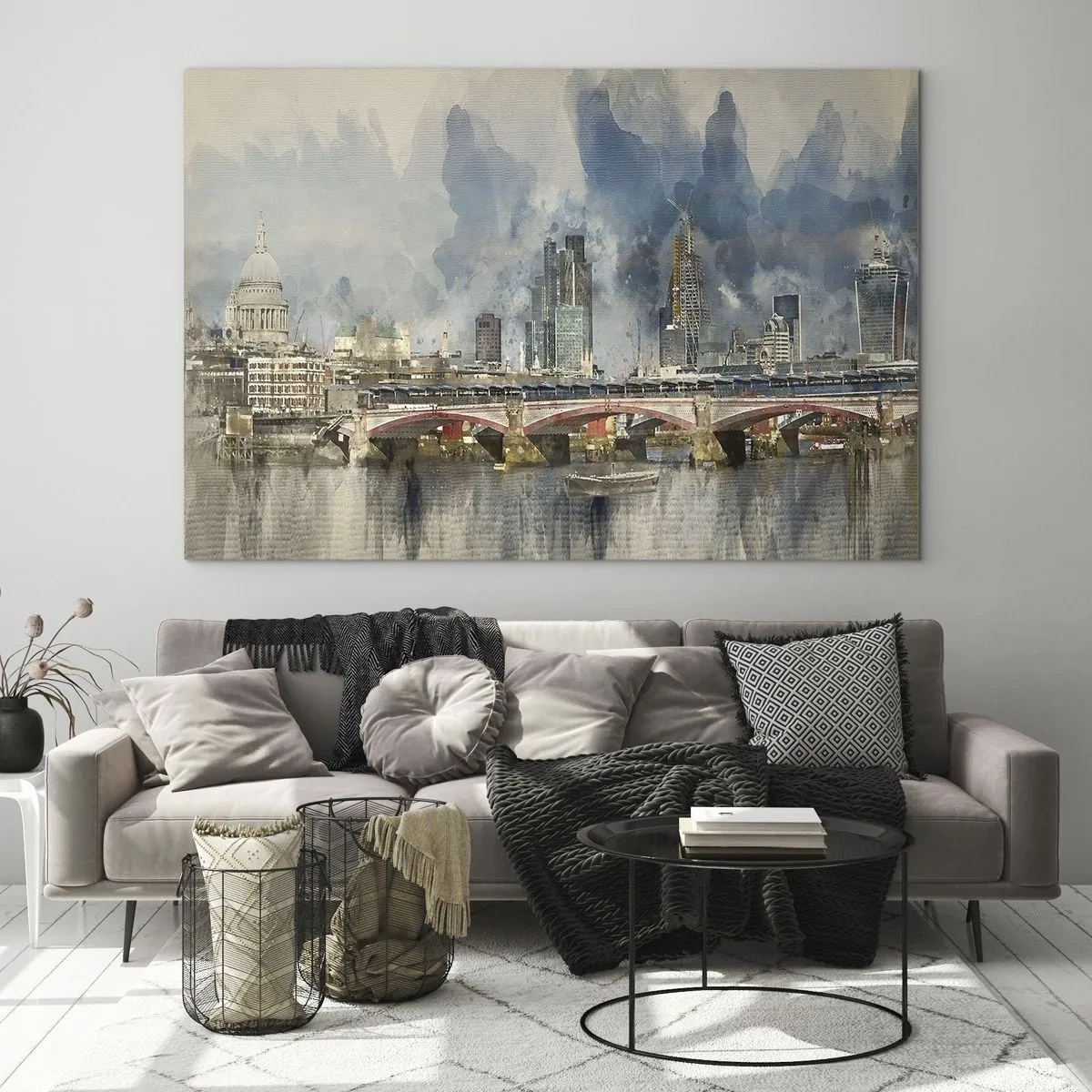 Tablou pe sticlă - Londra în toată splendoarea ei - 70x50cm - Londra în toată splendoarea ei - Decorațiune modernă pentru perete pentru living și dormitor ARTTOR