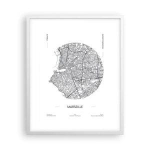 Poster în ramă albă - Anatomia Marsiliei - 40x50 cm