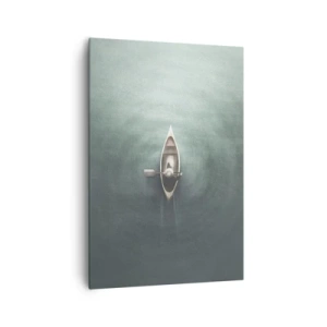 Tablou pe pânză - Peste lacul luminat de lună - 70x100 cm