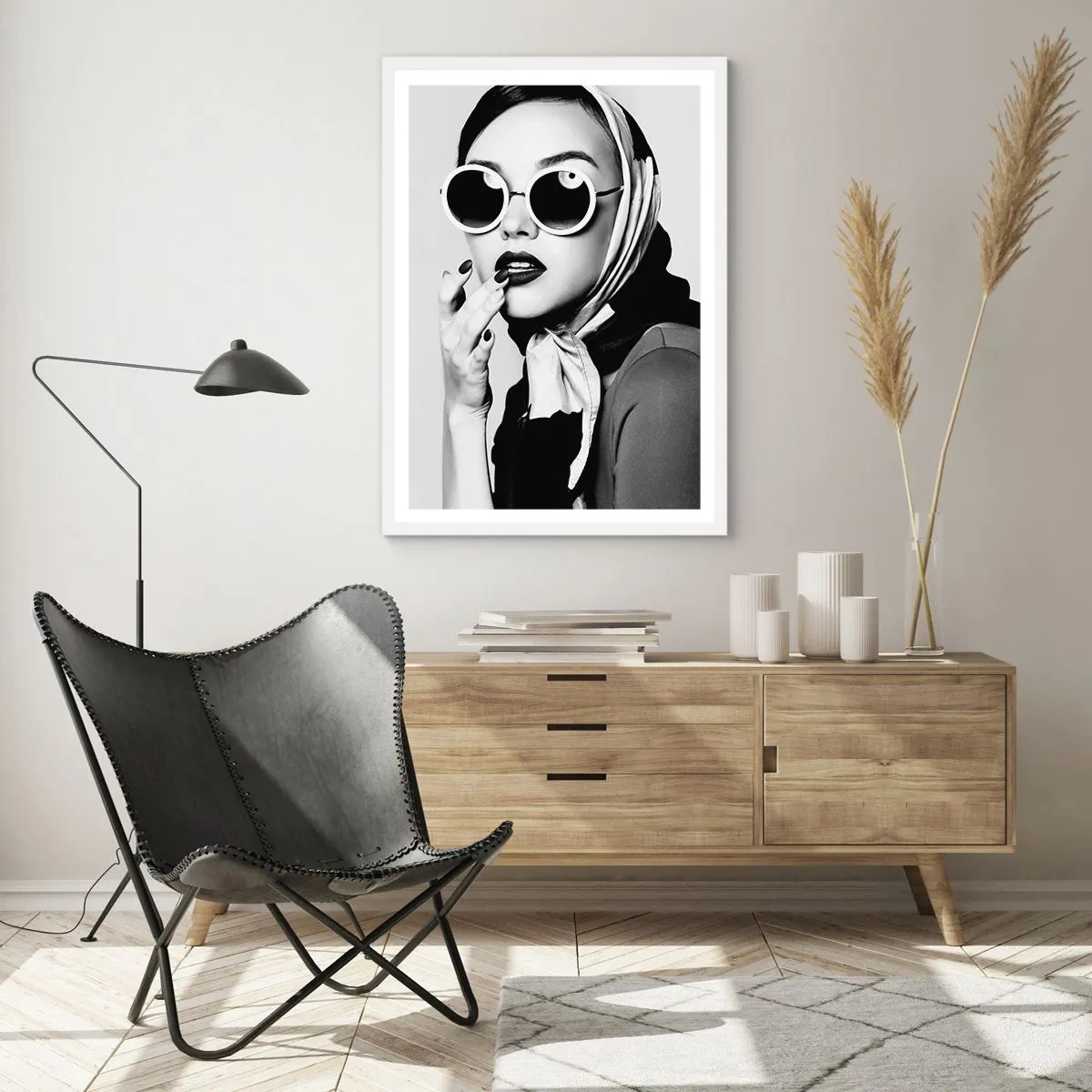 Poster în ramă albă - Salutări din anii `60. - 70x100 cm