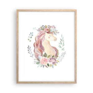 Poster în ramă de stejar deschis - O invitație în lumea basmelor - 40x50 cm
