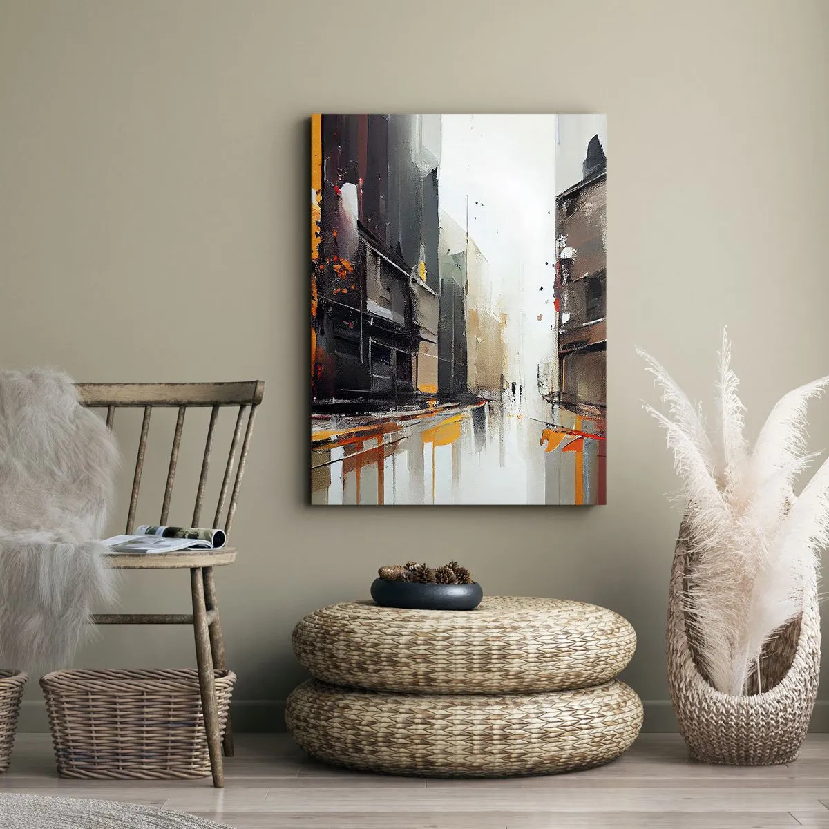 Tablou pe pânză - O zi ploioasă - 45x80 cm