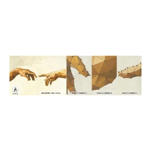 Mostră tapet Premium Canvas - Geometrie divină - Artă Modernă, Mâinile, Bucată - 100x30 cm