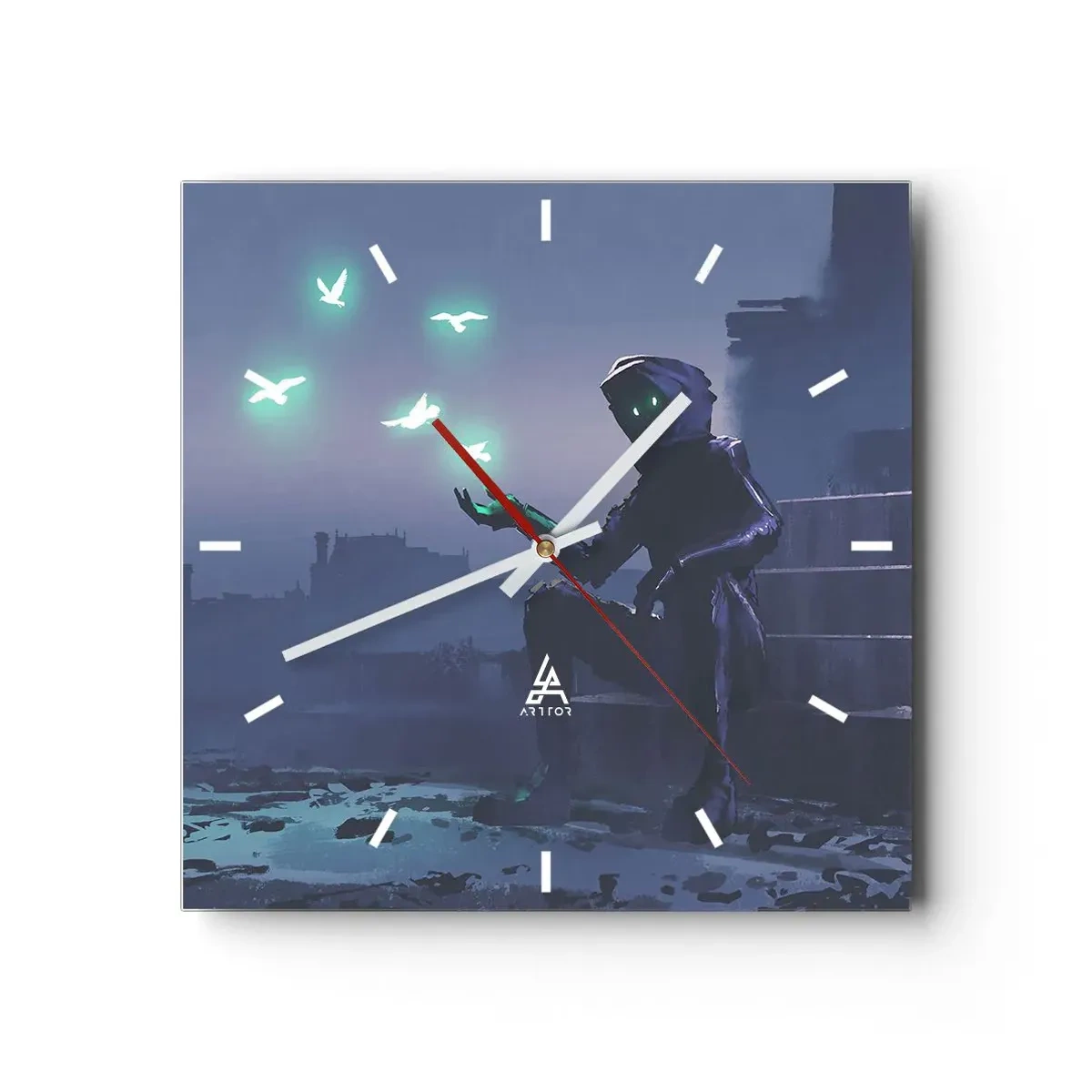 Ceas de perete - Ceas pe sticlă - Viața se va întoarce - 30x30 cm