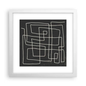 Poster în ramă albă - Nu atât de simplu - 30x30 cm