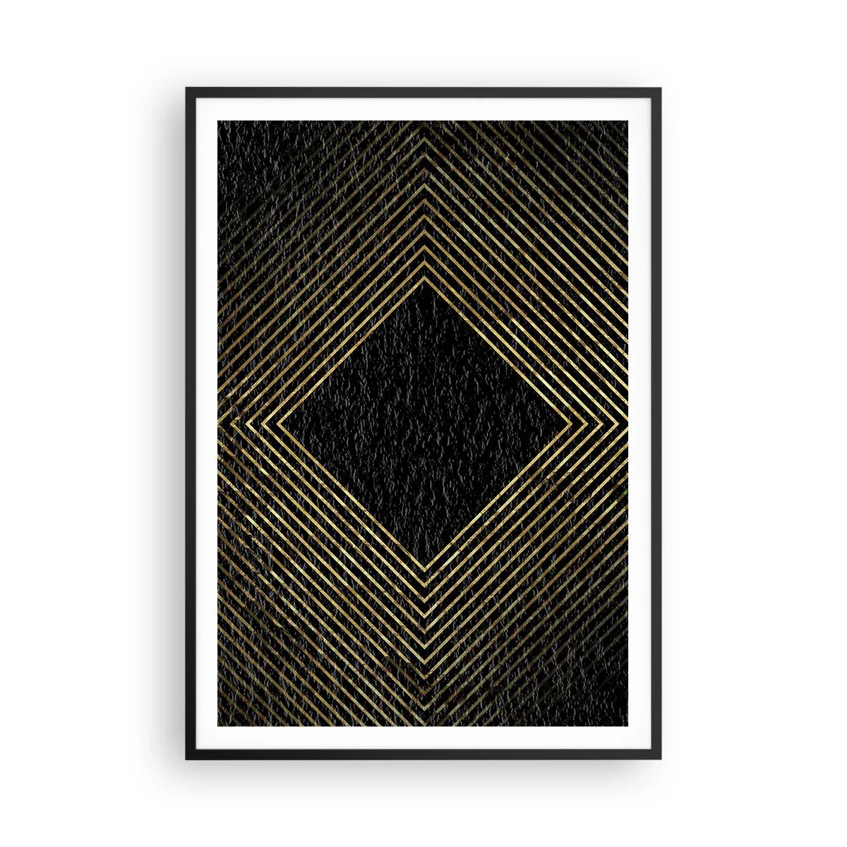 Poster în ramă neagră - Geometrie în stil glamour - 70x100 cm