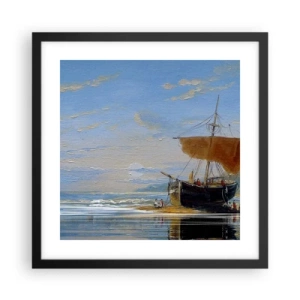 Poster în ramă neagră - Apă, pământ, aer - 40x40 cm