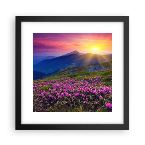 Poster în ramă neagră - ... Și peste tot în jur se simte un miros de jneapăn și parfum de ierburi... - 30x30 cm