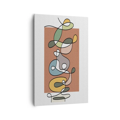 Tablou pe pânză - Abstracție: un dans colorat - 80x120 cm