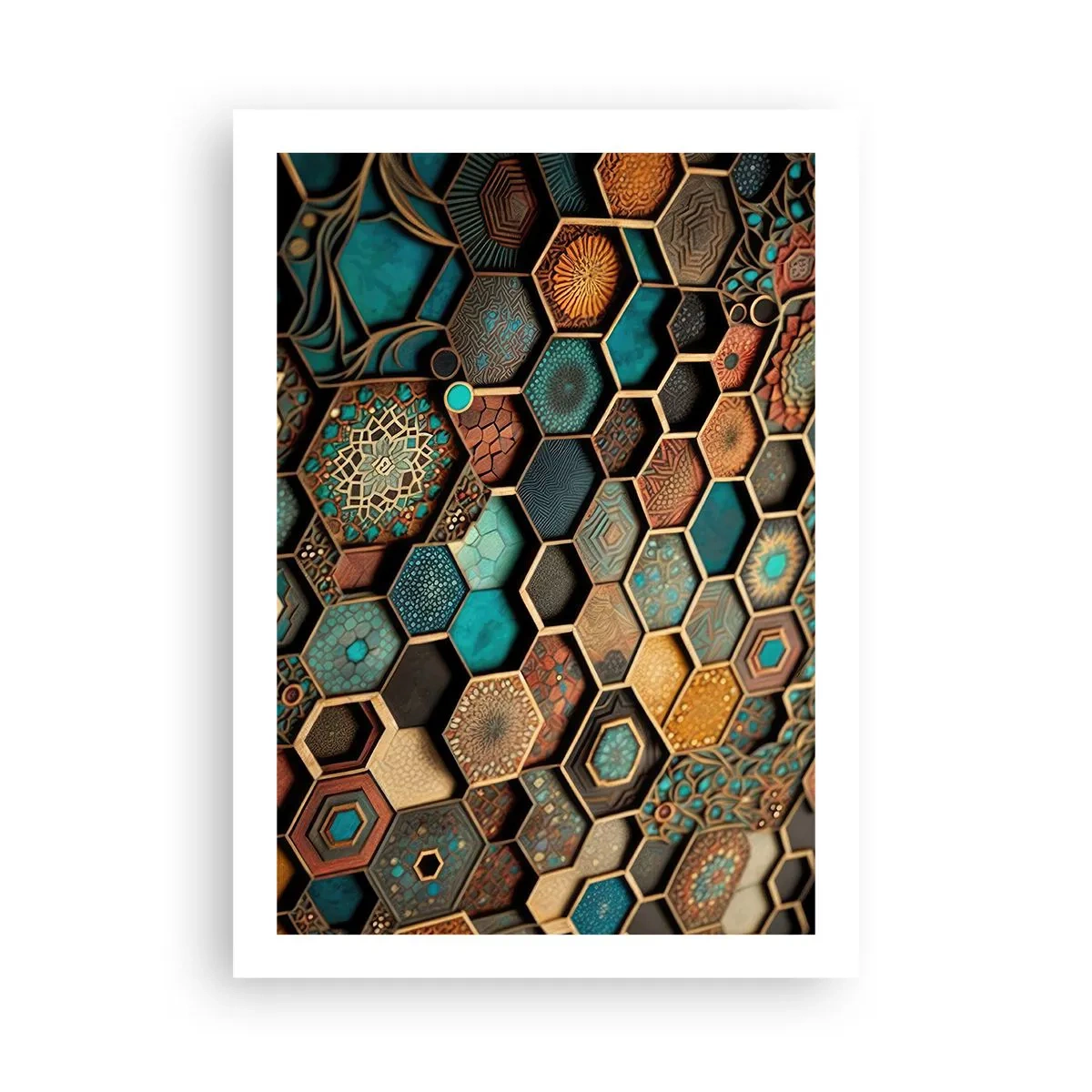 Poster - Ornamente arabe - o variație - 50x70 cm
