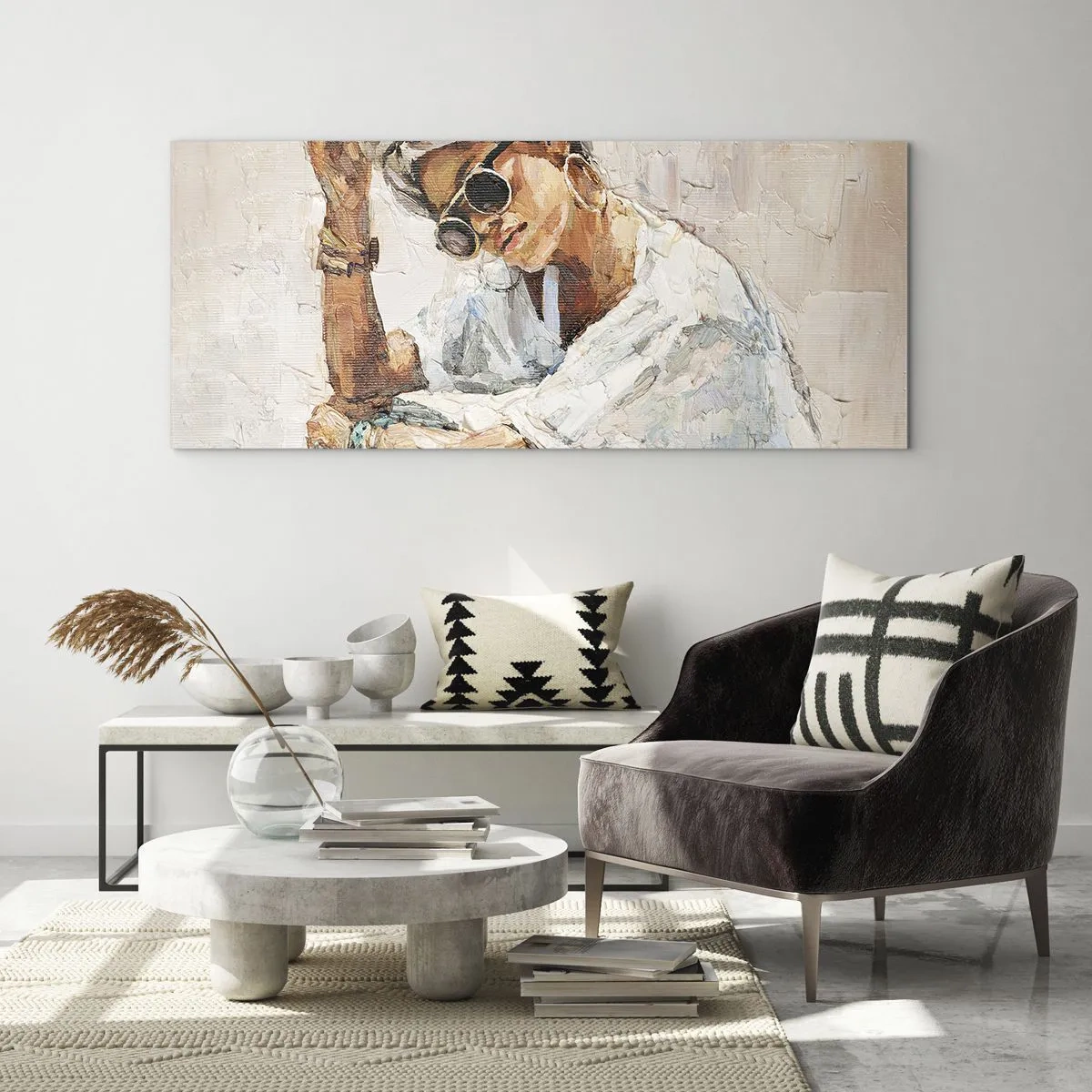 Tablou pe sticlă - Portret în plin soare - 120x50 cm