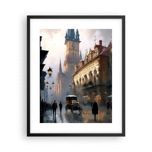 Poster în ramă neagră - Magia unei seri la Praga - 40x50 cm