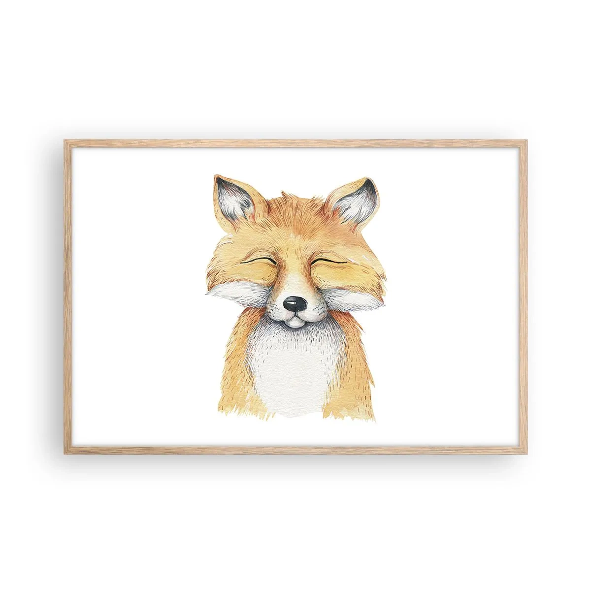 Poster în ramă de stejar deschis - Mofturi de vulpe - 91x61 cm