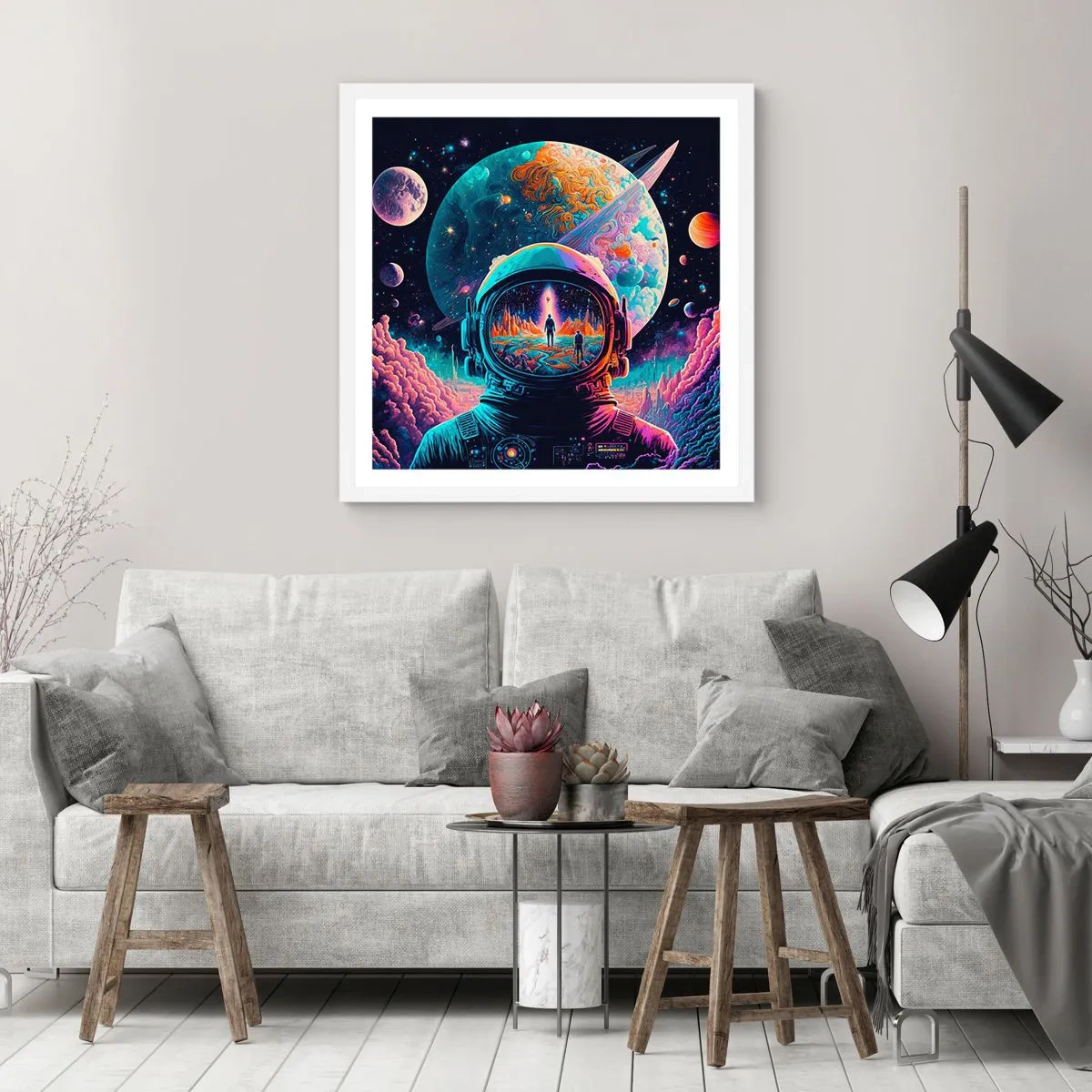 Poster în ramă albă - Visul nevisat al filozofiilor - 50x50 cm