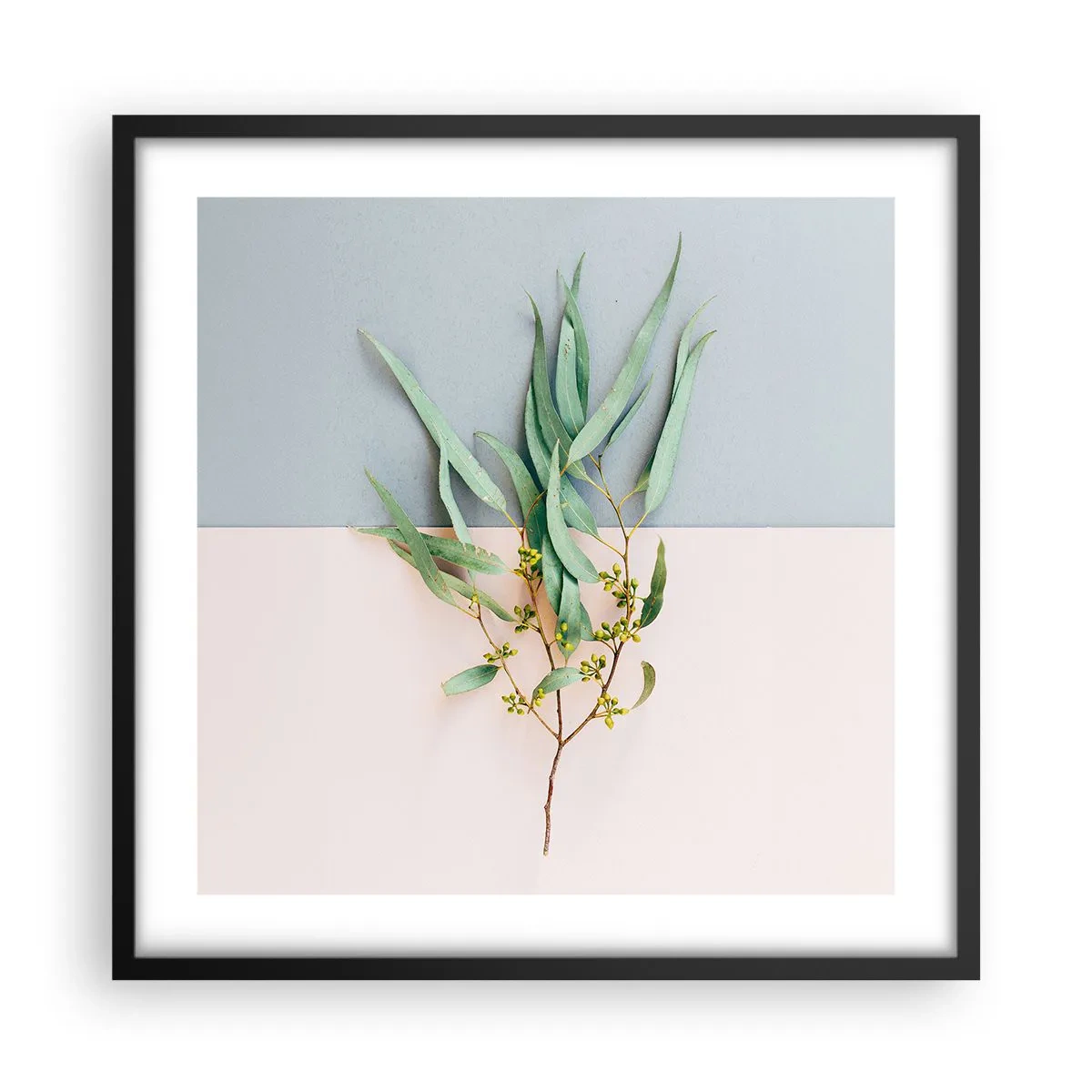 Poster în ramă neagră - Subtilitate pastelată - 50x50 cm