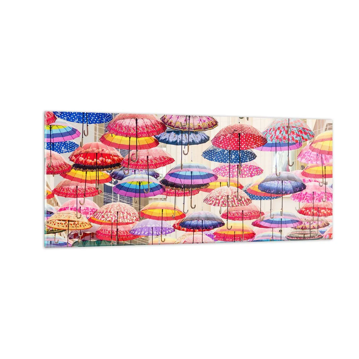 Tablou pe sticlă - Pajiște urbană - 100x40 cm