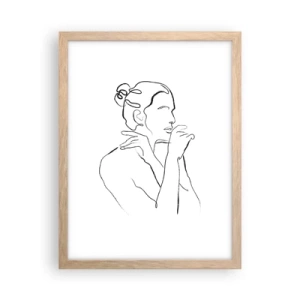 Poster în ramă de stejar deschis - Actul: un mister senzual - 30x40 cm