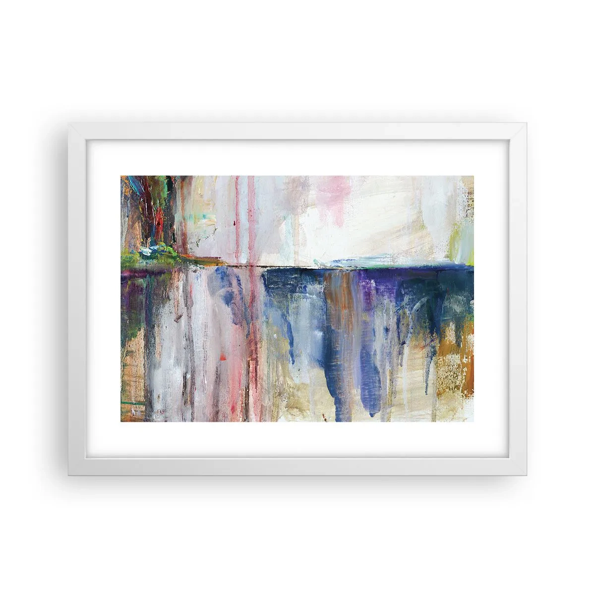Poster în ramă albă - Impresii și asociații colorate - 40x30 cm