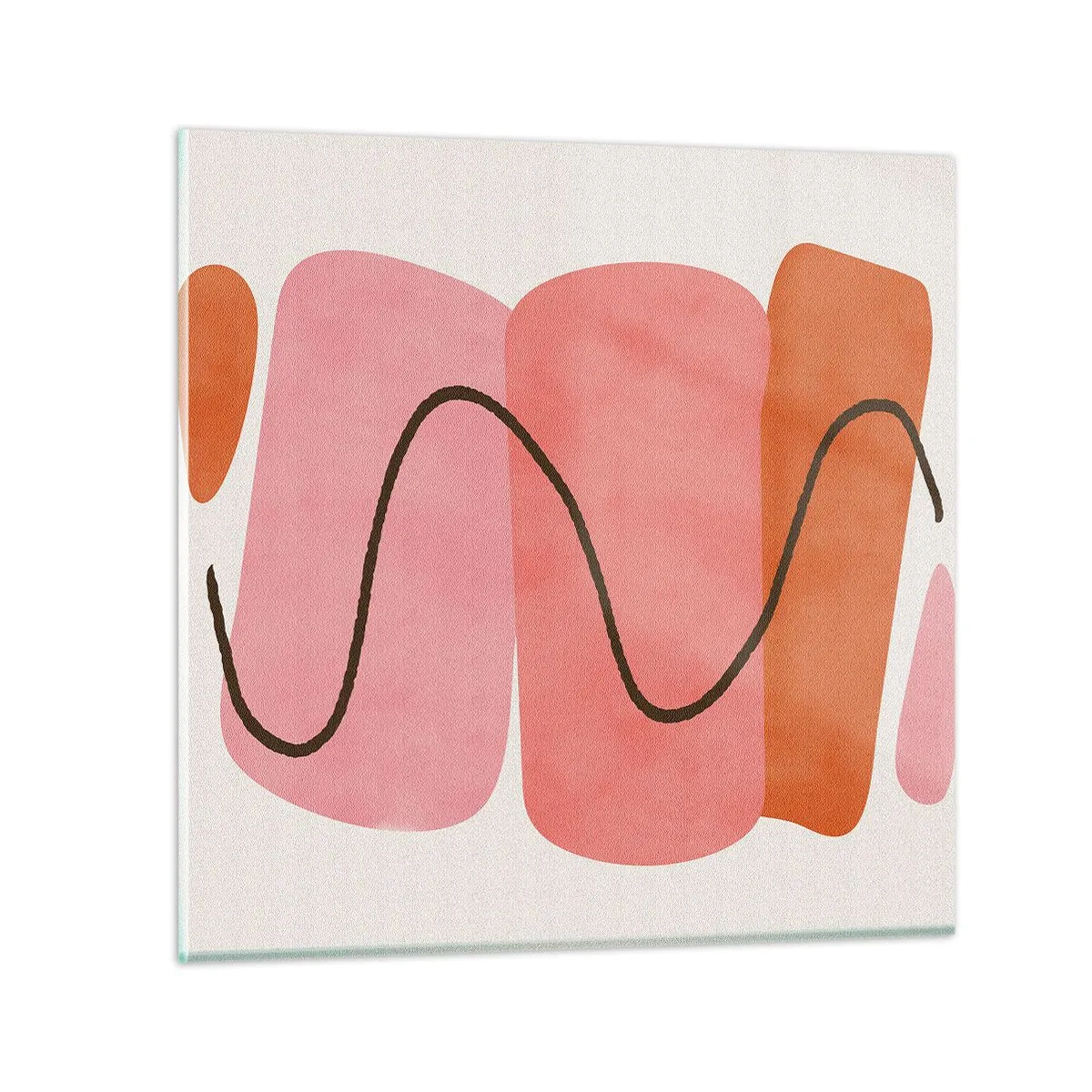 Tablou pe sticlă - Mișcarea blândă a formelor - 70x70 cm