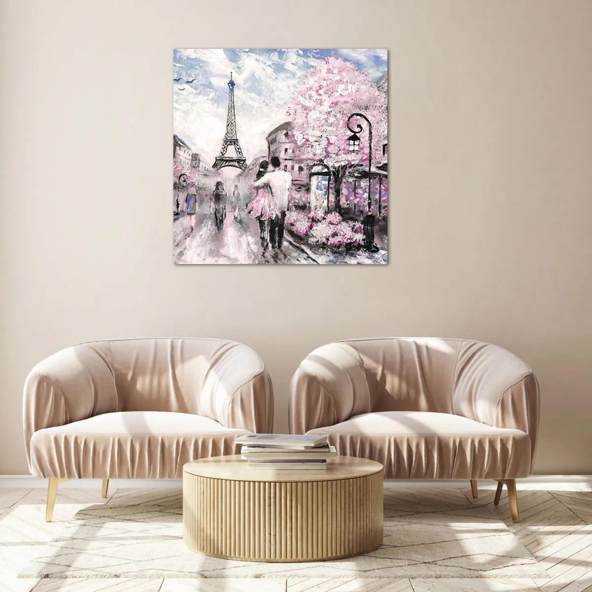 Tablou pe sticlă - Dacă ar fi să te îndrăgostești, atunci doar de... - 40x40 cm