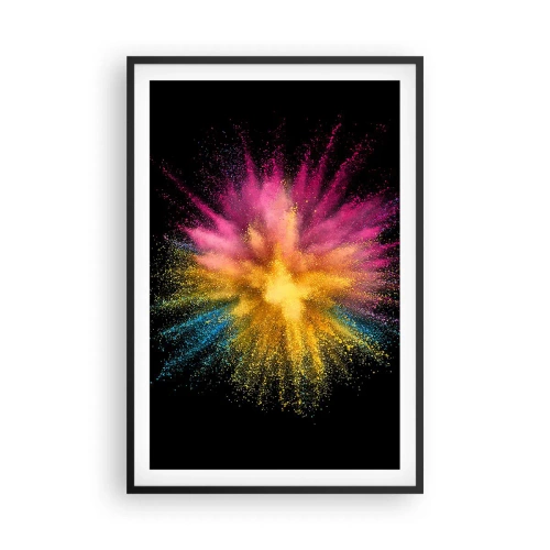 Poster în ramă neagră - Nașterea culorii - 61x91 cm