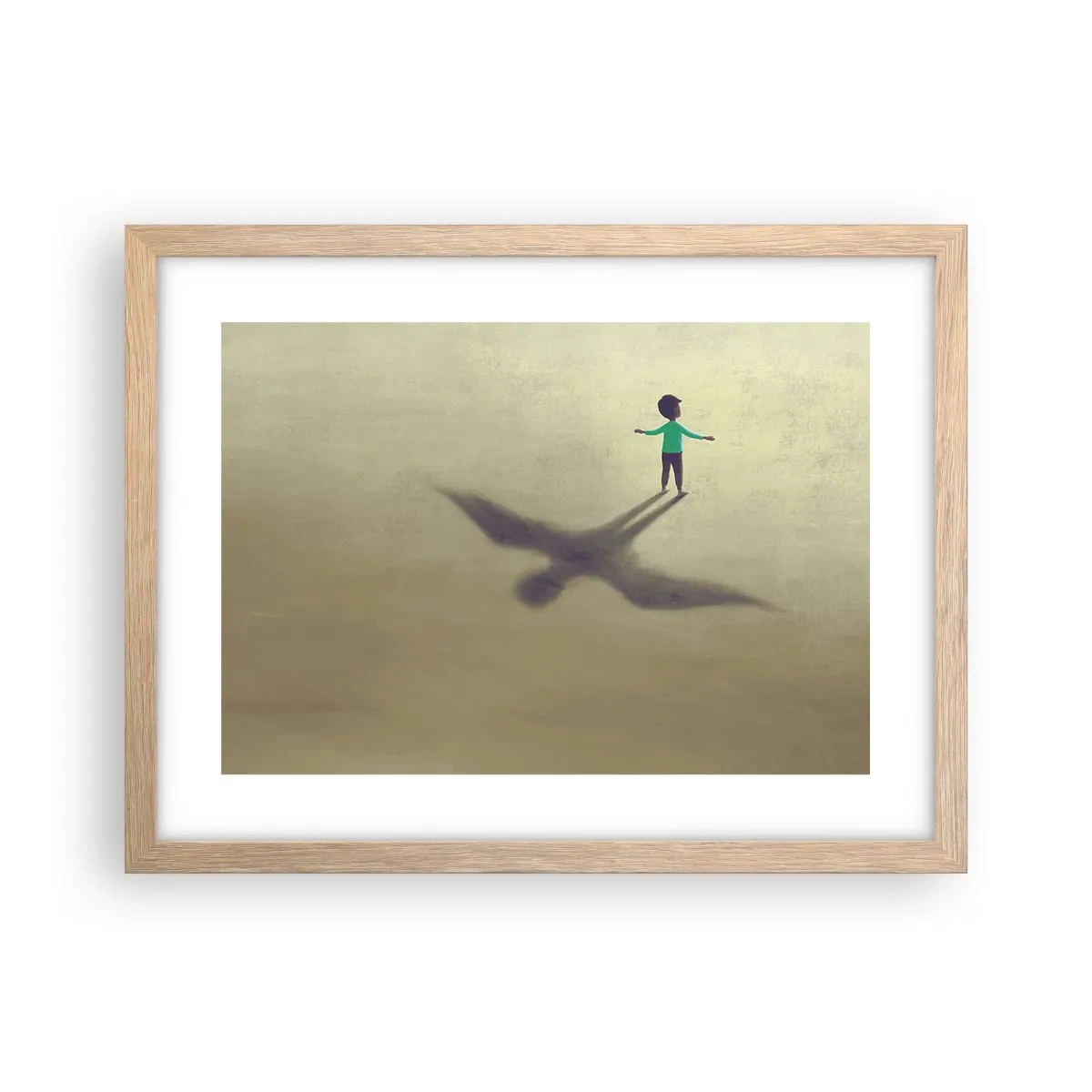 Poster în ramă de stejar deschis - Eroul viitorului - 40x30 cm