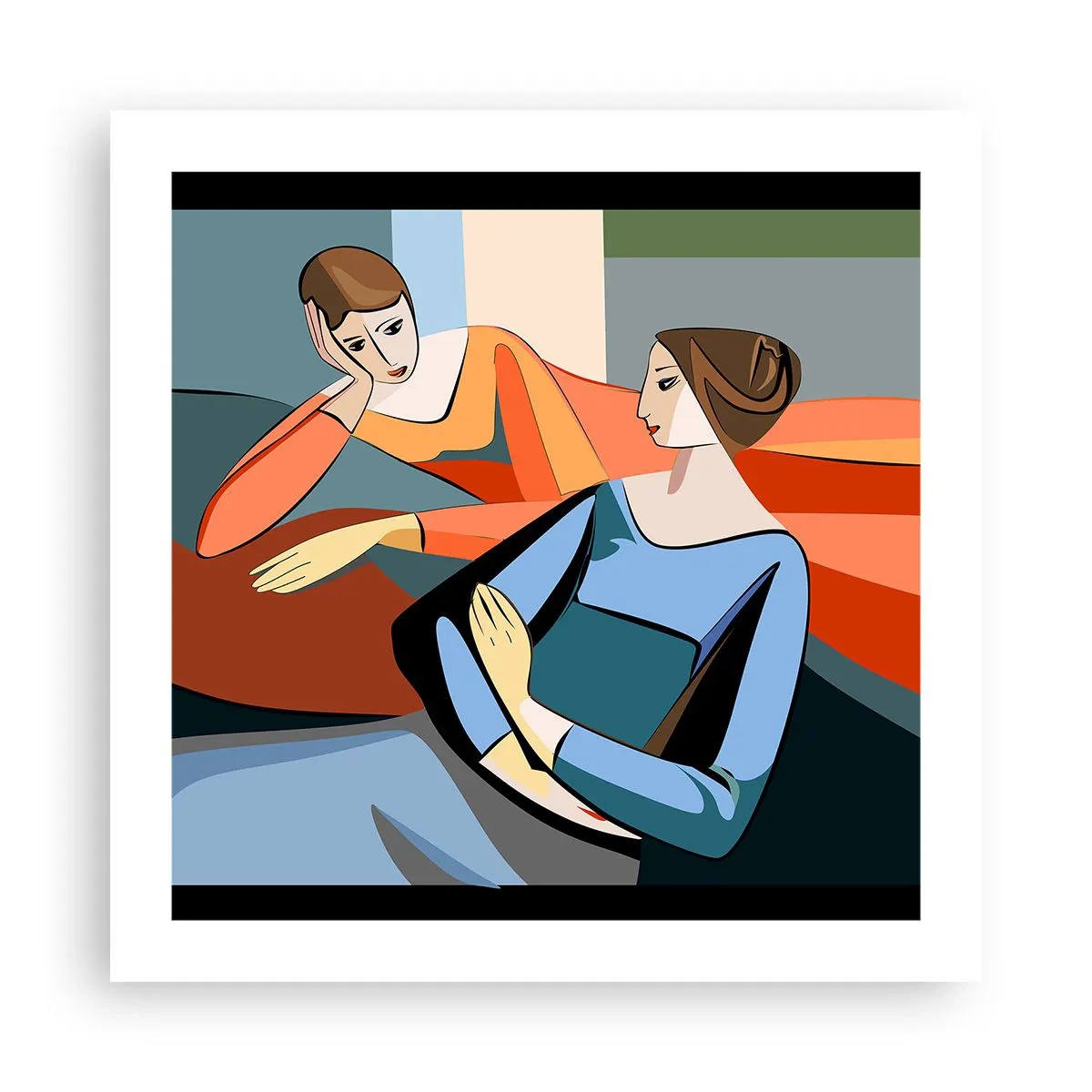 Poster - Un moment de confidențe - 50x50 cm