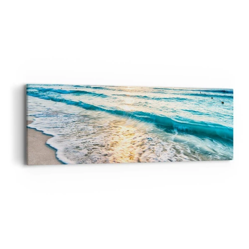 Tablou pe pânză - Priveliștea cu apus de soare - 90x30 cm