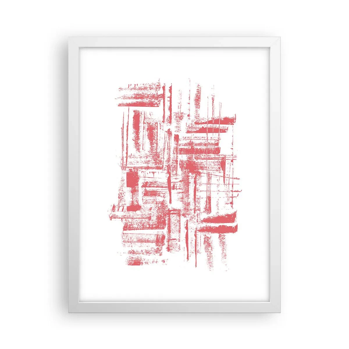Poster în ramă albă - Orașul roșu - 30x40 cm