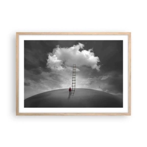 Poster în ramă de stejar deschis - Orice este posibil - 70x50 cm