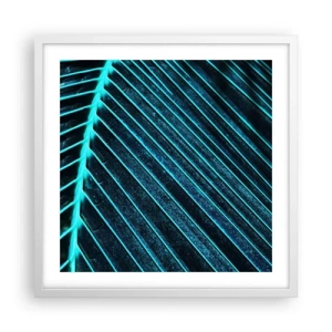 Poster în ramă albă - Textura verdelui - 50x50 cm