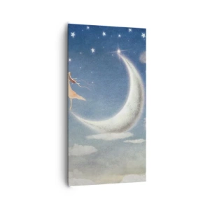 Tablou pe pânză - Provocatoare în albastru - 65x120 cm