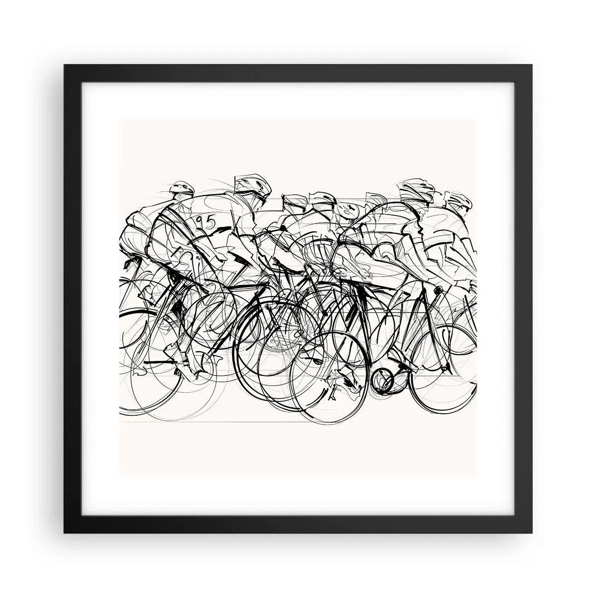 Poster în ramă neagră - Mână în mână - 40x40 cm