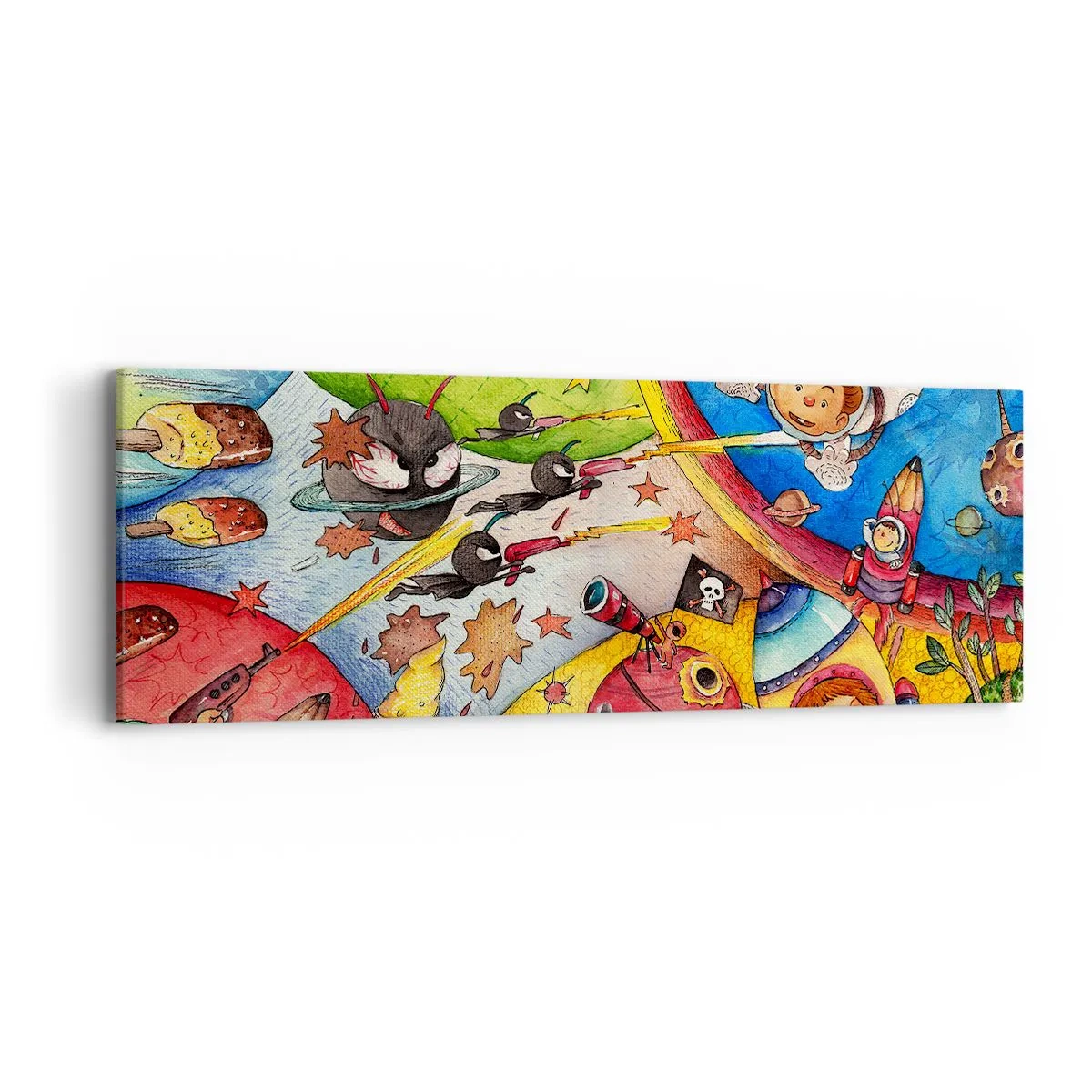Tablou pe pânză - O mare aventură spațială - 90x30 cm