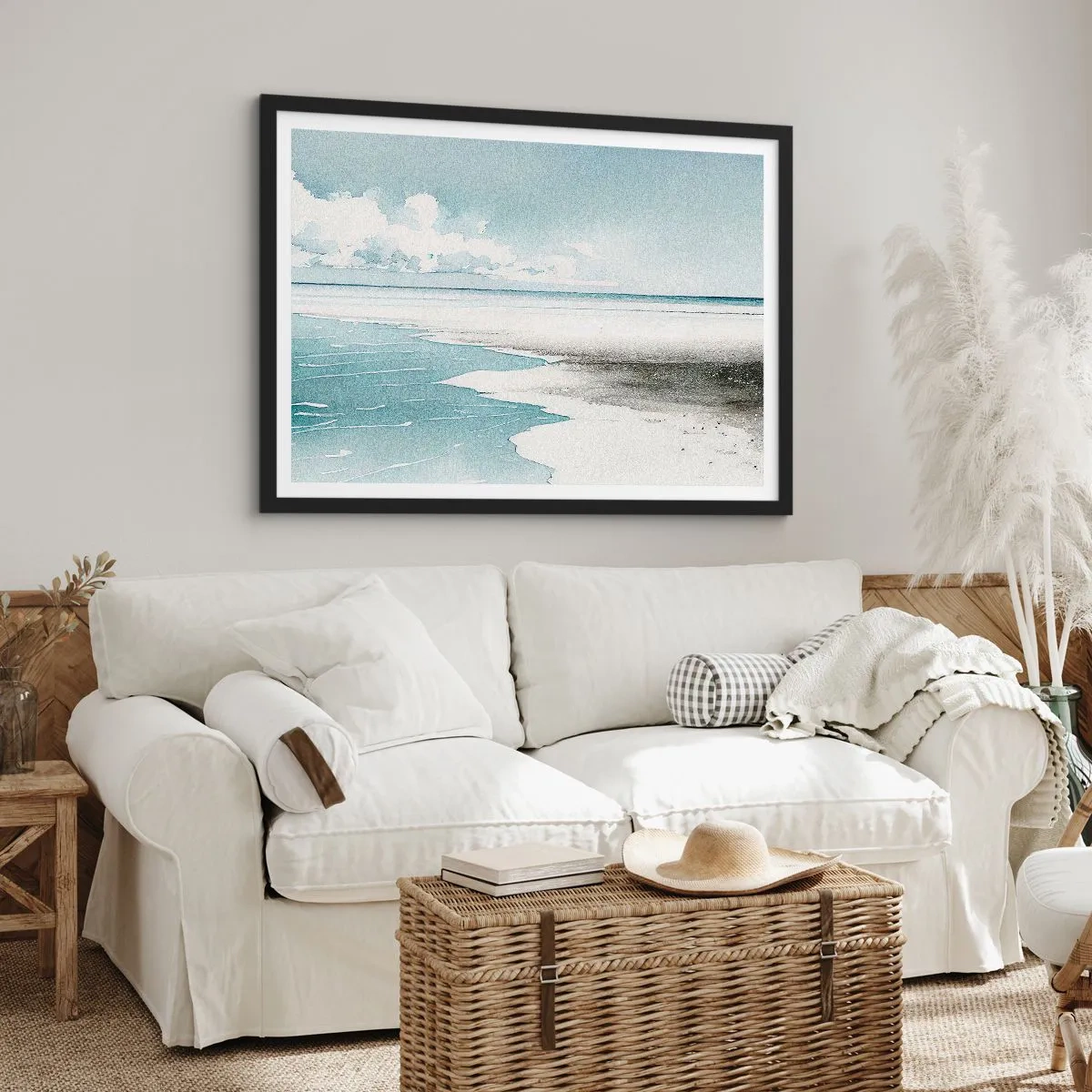 Poster în ramă neagră - Mareea blândă - 70x50 cm