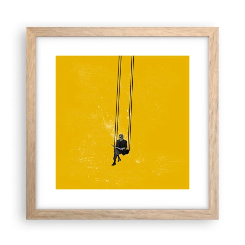 Poster în ramă de stejar deschis - O zi ca oricare alta - 30x30 cm