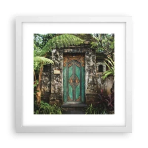 Poster în ramă albă - O ușă către o lume exotică - 30x30 cm