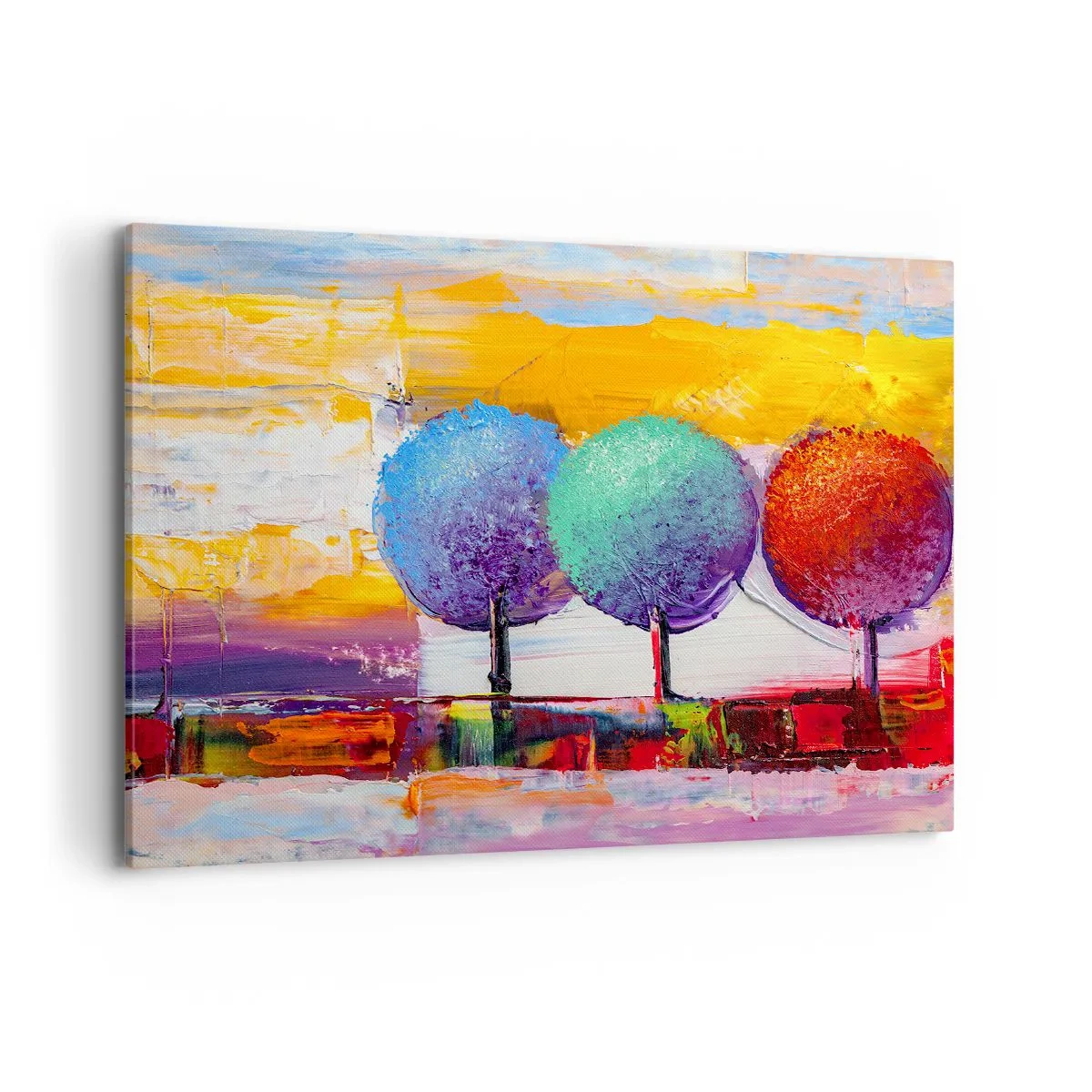 Tablou pe pânză - Trei copaci - 100x70 cm