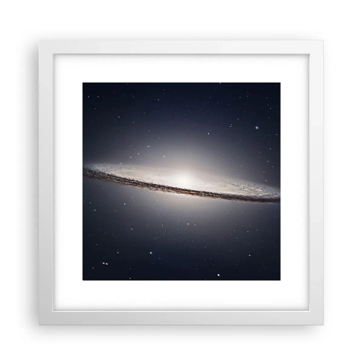 Poster în ramă albă - Cu mult timp în urmă, într-o galaxie foarte, foarte îndepărtată... - 30x30 cm