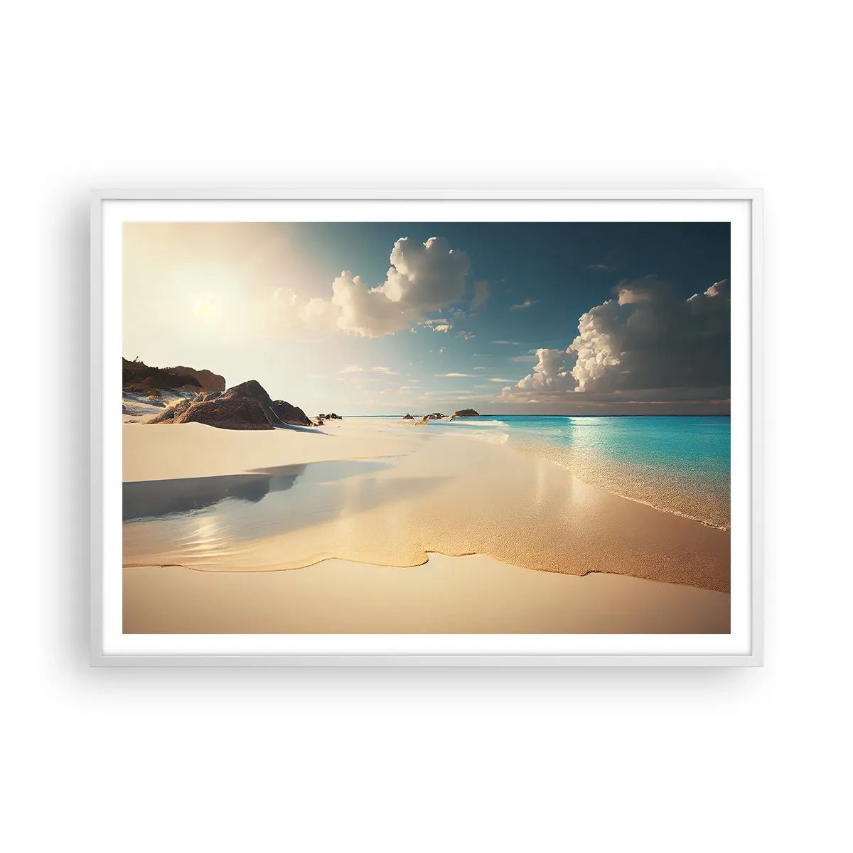 Poster în ramă albă - O zi de vis - 100x70 cm