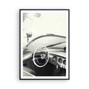 Poster în ramă neagră - E timpul pentru cei bogați - 70x100 cm